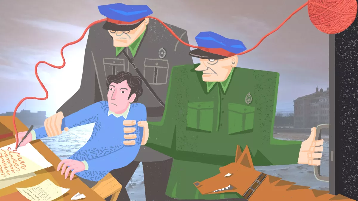 «За „опечатки“ пальцев, за интонацию, как детонацию, за оценочные, как сейчас говорят, суждения, за стихо (лихо) творения. Потому что когда доходит до горла, рождаются стихи и словоизлияния в мозг — лечится свинцом в висок». / Иллюстрации: <a href="https://www.instagram.com/marina.margarina/">Марина Маргарина</a>