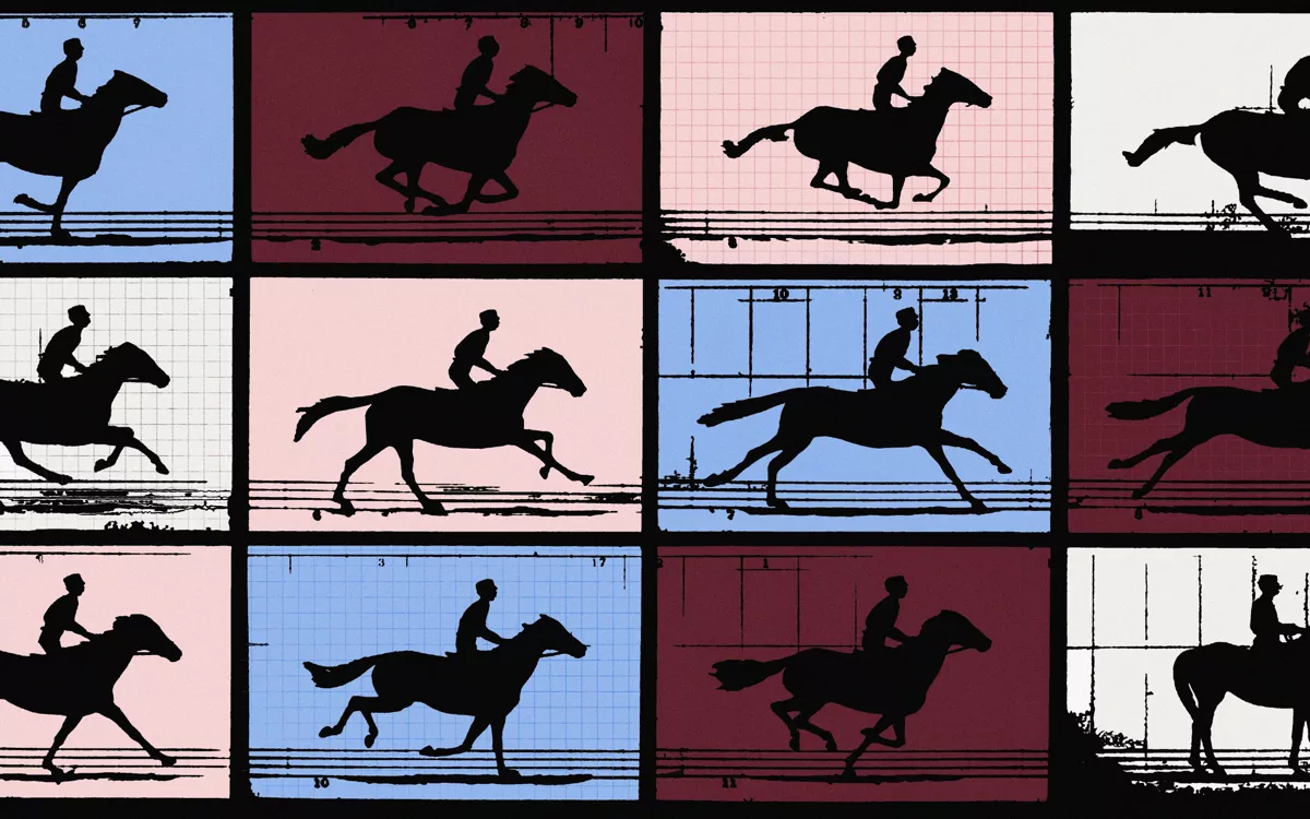 На картине «Дерби 1821 в Эпсоме» Теодора Жерико изображены бегущие лошади. Их копыта вытянуты и оторваны от земли, а сами животные будто парят над землей. И если вы вообразите бегущую лошадь, скорее всего, представите ее именно такой, хотя на самом деле такой бег анатомически невозможен. / Иллюстрации: <a href="https://www.instagram.com/vse_ochevidno/" target="">Анастасия Костина</a>