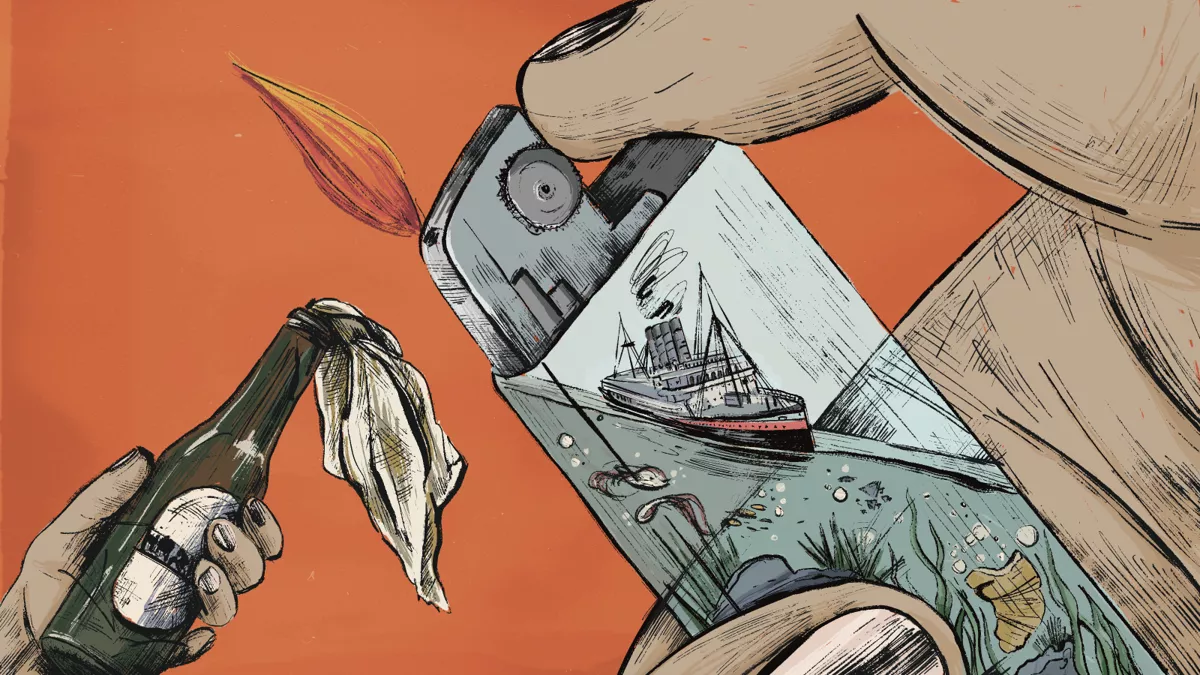 «Видит Господь, возмущался ли кто-нибудь сильнее меня, когда в общество были допущены все эти националисты, милитаристы, когда любителей искусства обвиняли в том, что их занятия несут гибель Родине, потому что всякая культура, не исповедующая войну, тлетворна». Иллюстрация: <a href="https://www.instagram.com/takoysyakoy_/" target="">Злата Улитина</a>