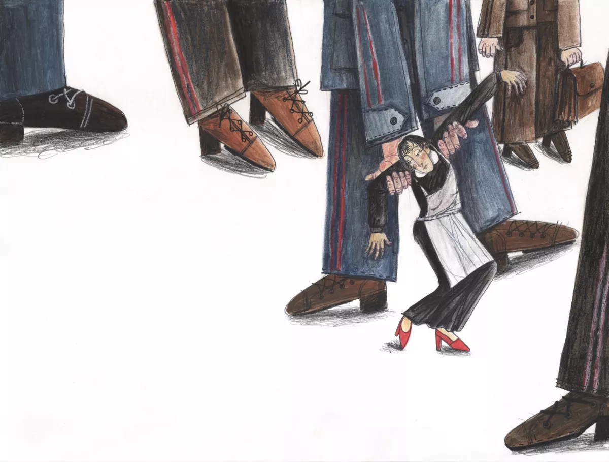 Внутри абсурда «Ёлки у Ивановых»: иллюстрации для страшной пьесы Введенского, написанной в годы Большого террора