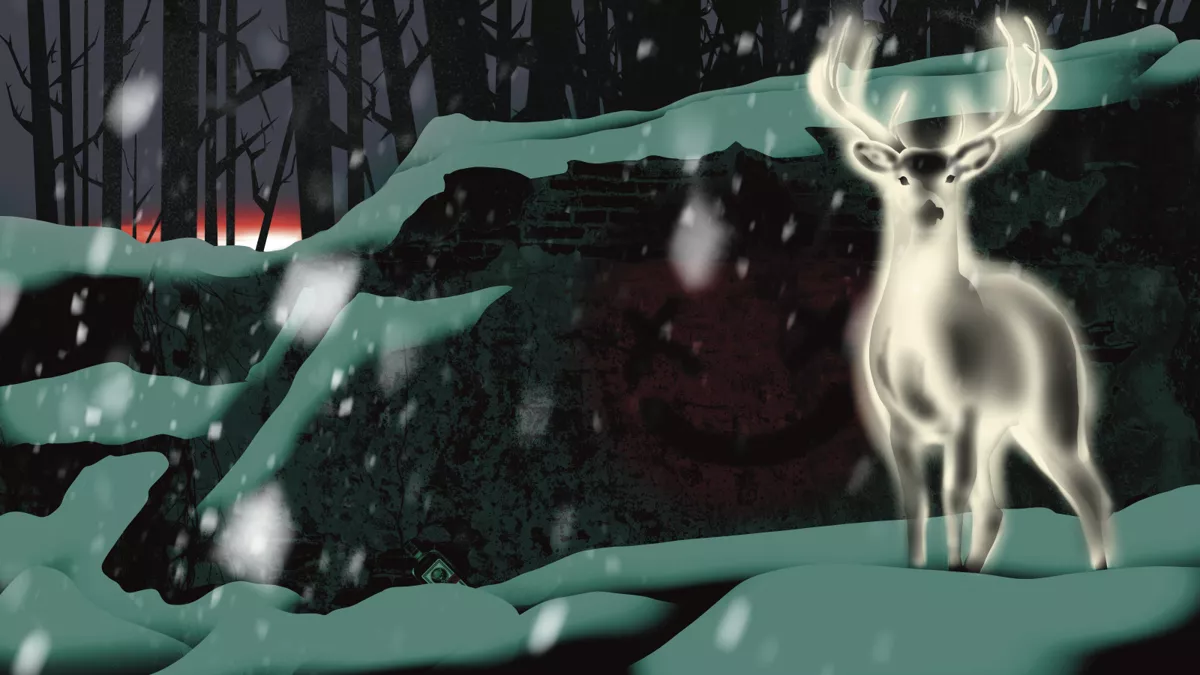 «Воздух вокруг него словно светится. Будто кто-то обронил кувшин с жидким золотом. Город теряется в золотой дымке» / Иллюстрация: <a href="https://www.instagram.com/takoysyakoy_/" target="">Злата Улитина</a>