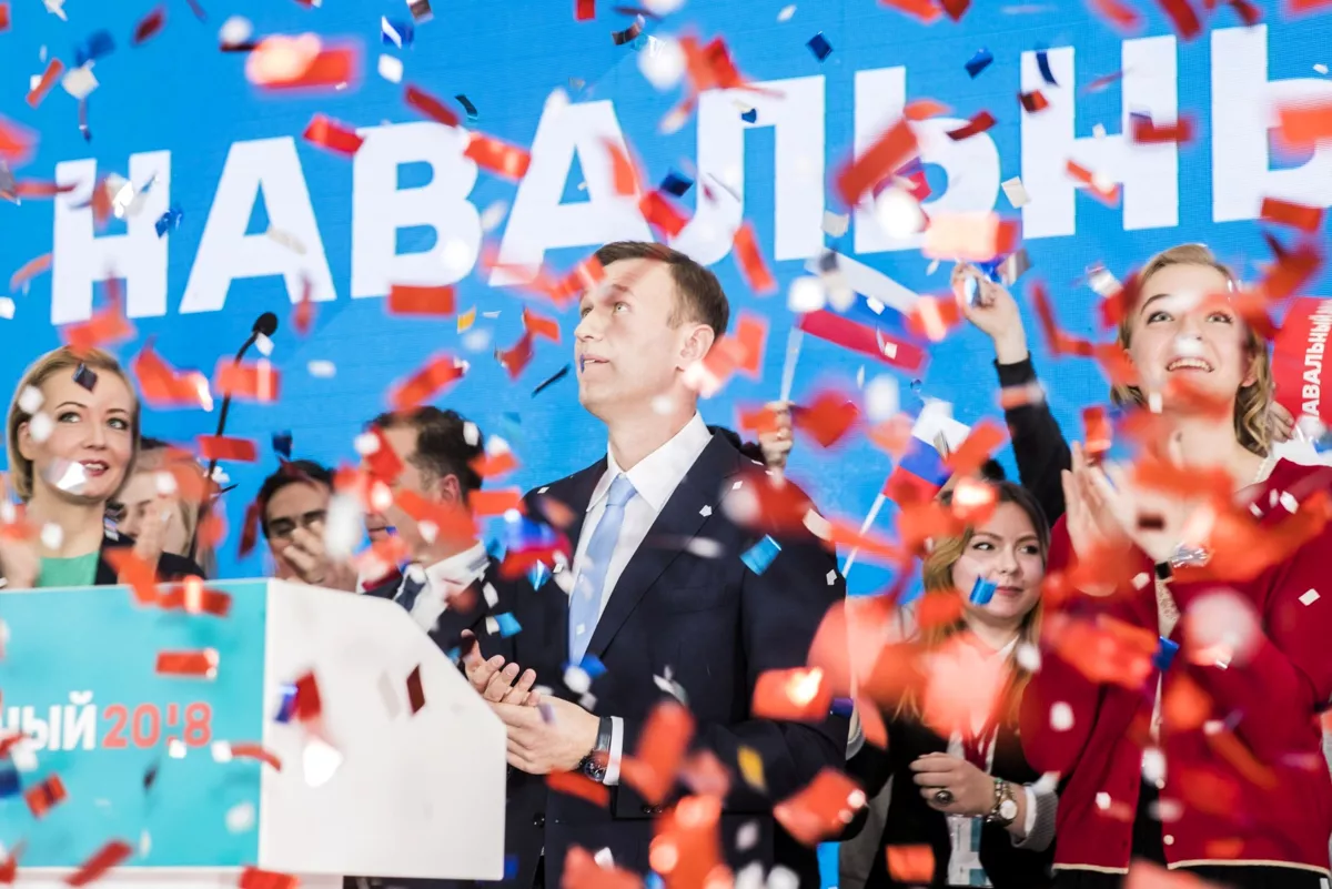 Выдвижение Алексея в президенты на митинге в Серебряном Бору, 2017 год / Фото: Евгений Фельдман