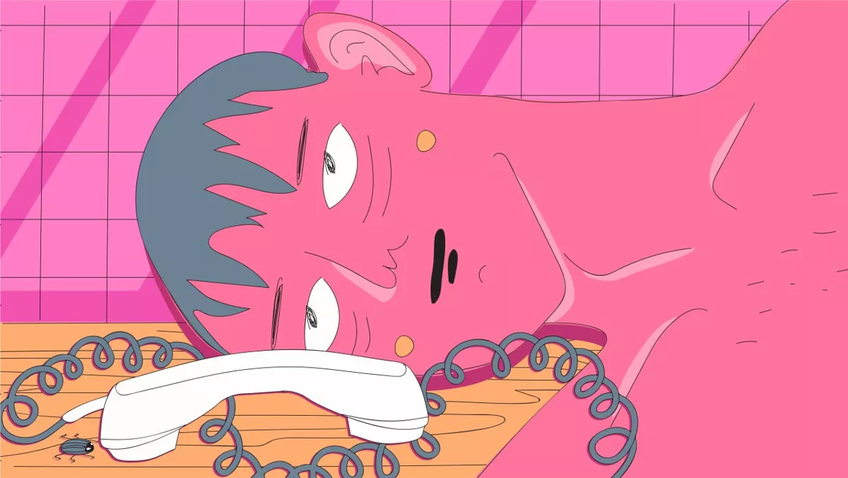 «На полке стоял телефон, но Женя не хотел звонить курьеру, который обещал, что придёт: он боялся, если займёт линию, то возможно в этот самый момент курьер наберёт его номер, а в ответ будут только короткие гудки и тот решит, что Женя занят или передумал, и тогда разозлится, и отвезёт то, что обещал, кому-нибудь другому» / Иллюстрации: <a href="https://instagram.com/natkacheva?igshid=MzRlODBiNWFlZA==/">Настя Ткачева</a>