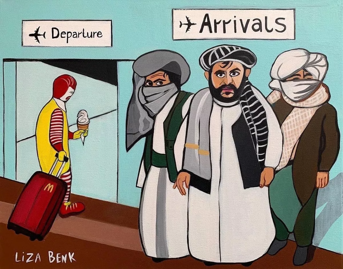 «Женщина, вы донос писать будете?». Карикатуры на каждый день от плакатистки Лизы Бенк