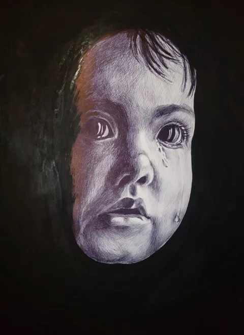 Back to black: тревога, испуг, скорбь и стойкость в гиперреалистичных портретах жителей Украины