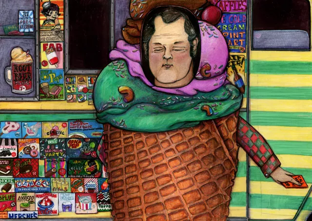 Кетчуп из поп-культуры: сюрреалистичные картины о другой стороне повседневности