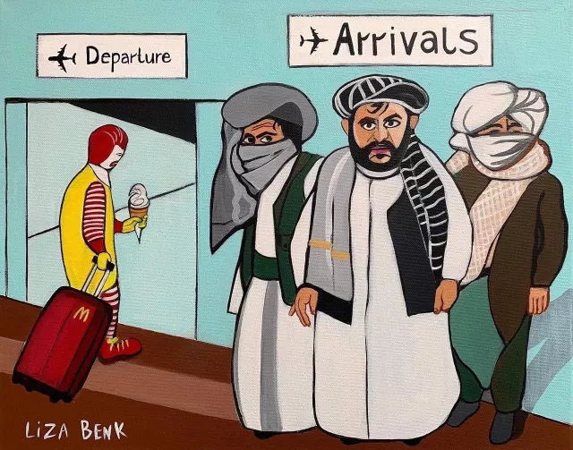 «Женщина, вы донос писать будете?». Карикатуры на каждый день от плакатистки Лизы Бенк